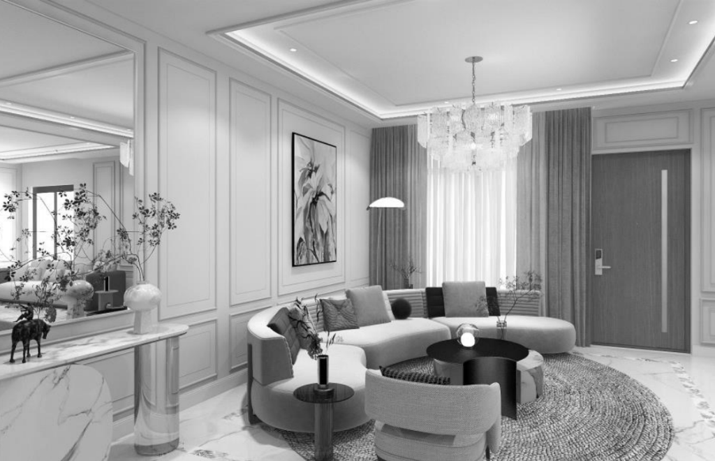 Luxury living room interior